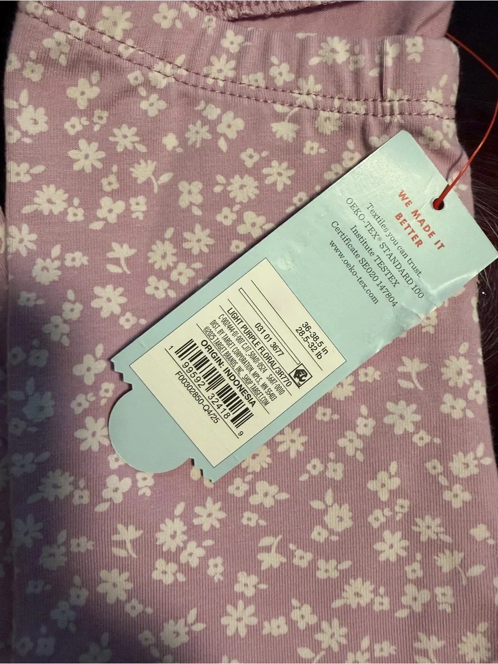 Cat & Jack Purple Floral Leggings